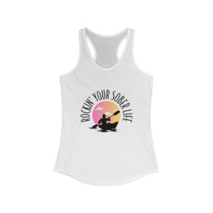 Women's “Kayak Vibes” Racerback Tank (Pink/Orange)